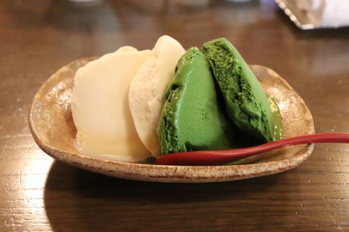 ice matcha green tea dessert