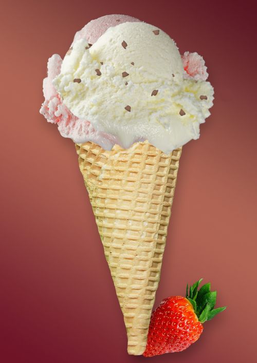 ice ice cream cone waffle