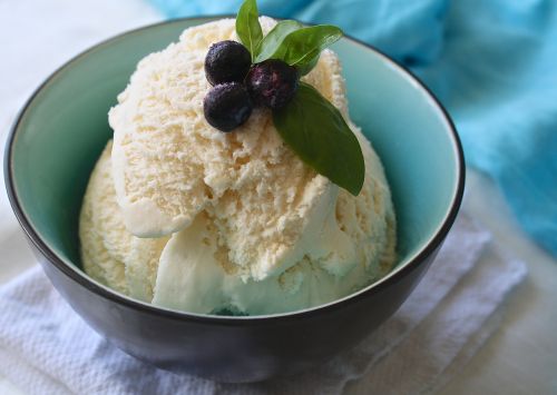 ice cream fruit blueberry