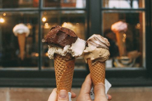 ice cream cone chocolate