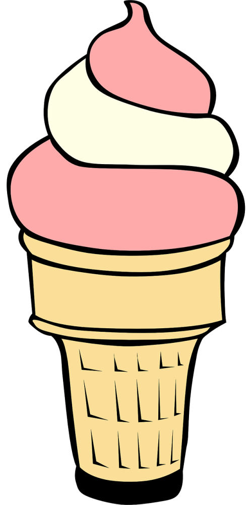 ice cream cone pink