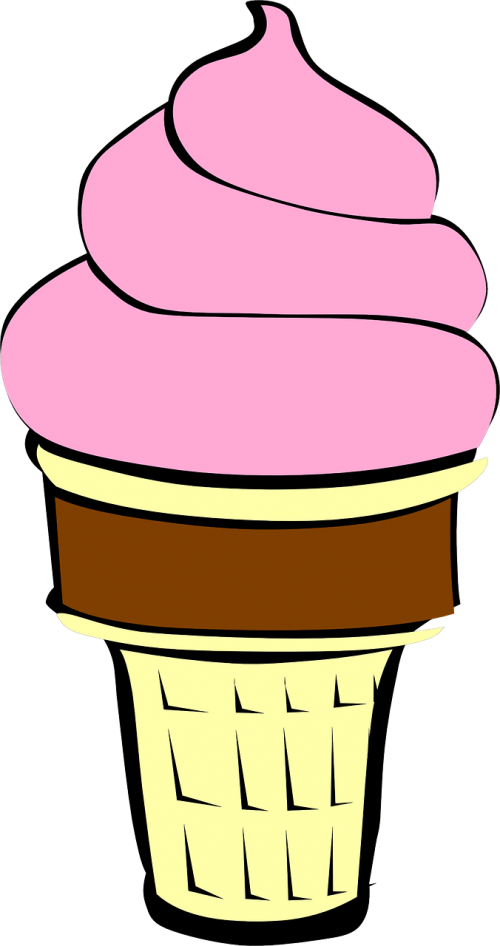 ice-cream cone strawberry