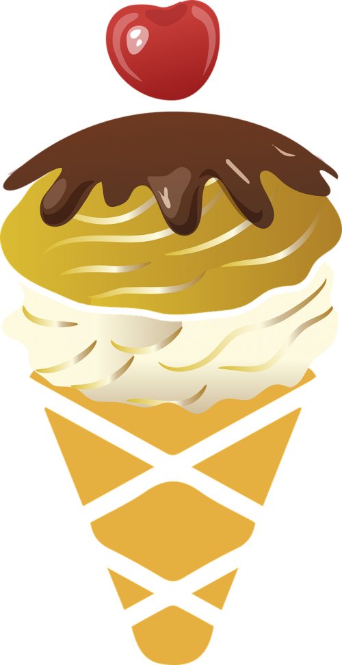 ice cream chocolate cone