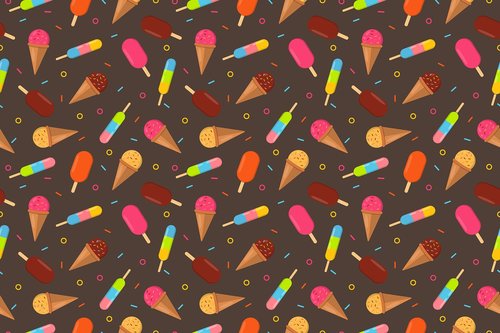 ice cream  pattern  seamless