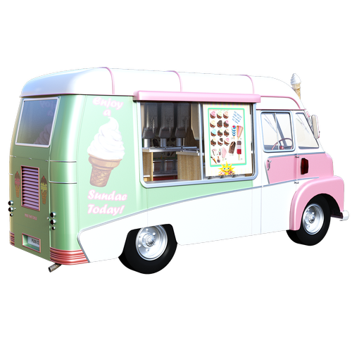 ice cream  truck  snack