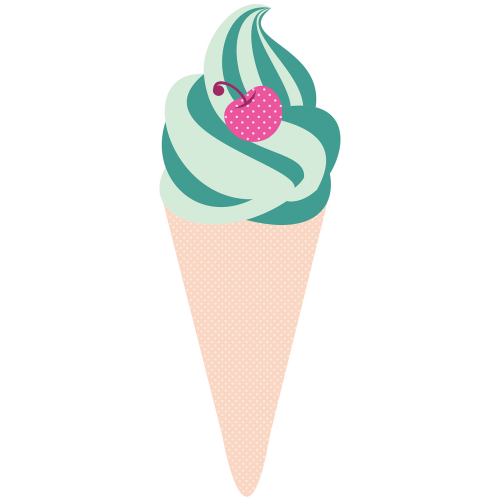ice-cream cone peach