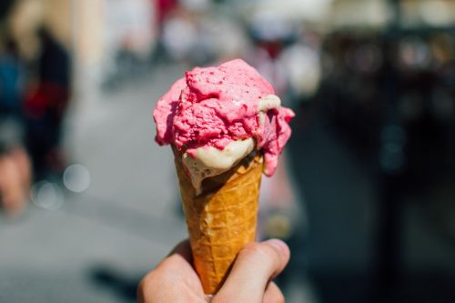 ice cream cone strawberry