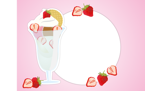 ice cream sundae  strawberries  ice
