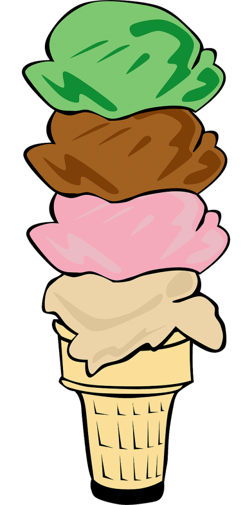 ice creams layered dessert