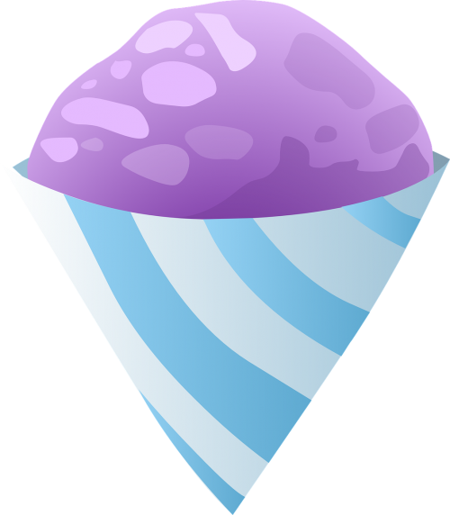ice creams purple cones