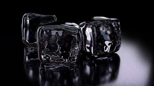 ice cubes 3d rendering