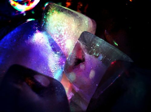 ice cubes illuminated celebration