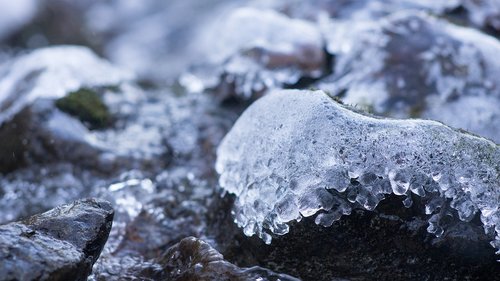 ice forming in an alaskan creek  ice  cold