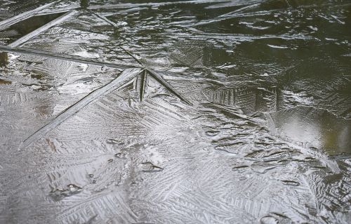 ice patterns ice pond