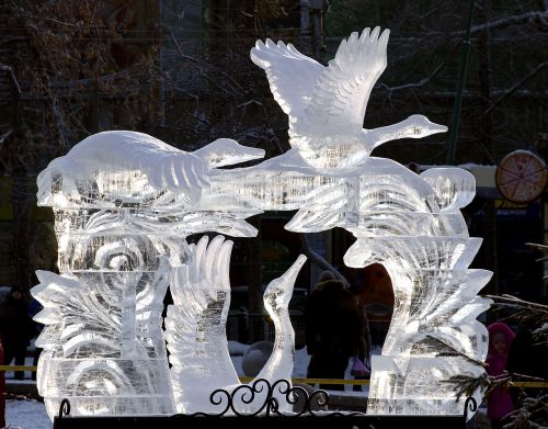 ice sculptures winter cold