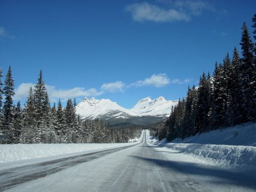 icefields parkway snow scenic