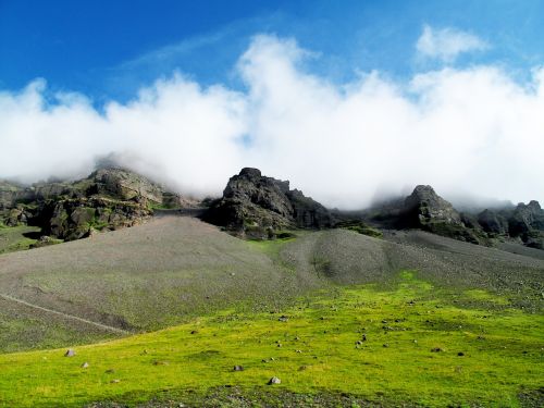 iceland fog clouds