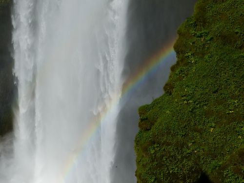 iceland skogafoss bílá