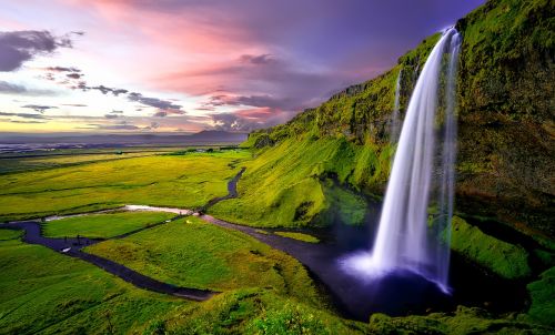 iceland waterfall falls