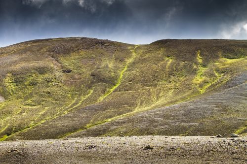 iceland mountainside green