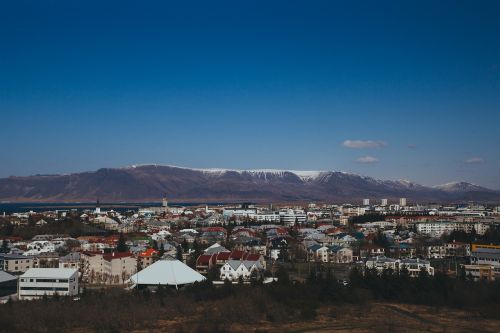 iceland mountains city