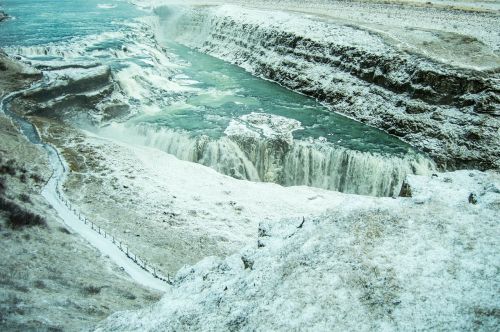 iceland wild waterfall