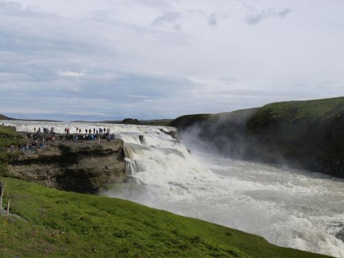 iceland waterfall landscape