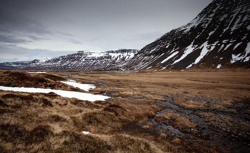iceland  fjord  plain