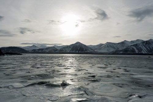 iceland  dawn  sea