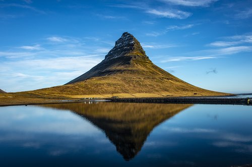 iceland  kirkjufell  clouds