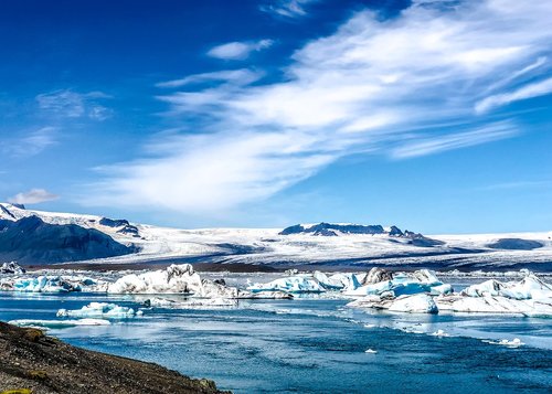 iceland  the glacier  ice