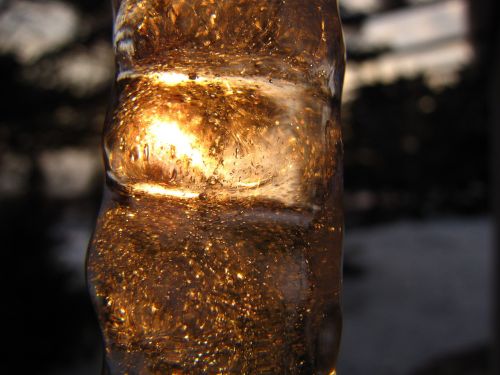 icicle at sunset ice