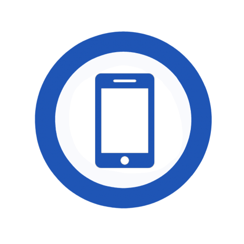 icon smartphone blue