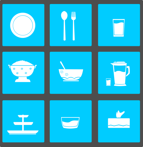 icons tableware food
