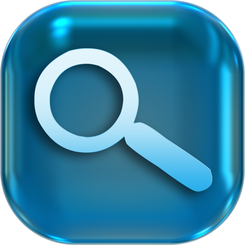 icons symbols magnifying glass