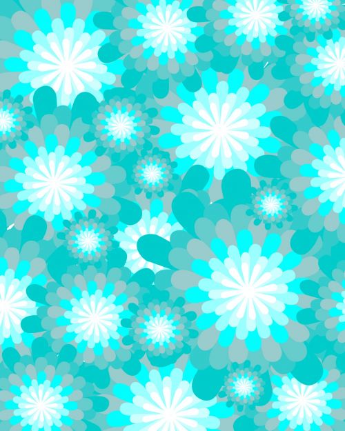 Icy Blue Flowers