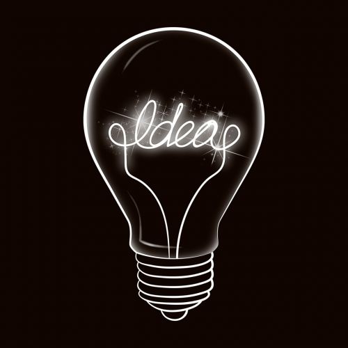 idea light bulb enlightenment
