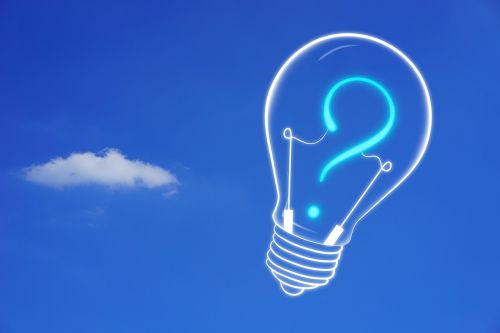 idea question light bulb