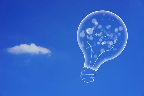 idea light bulb enlightenment