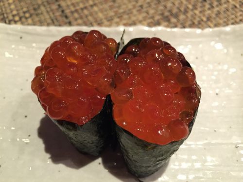 ikura sushi salmon