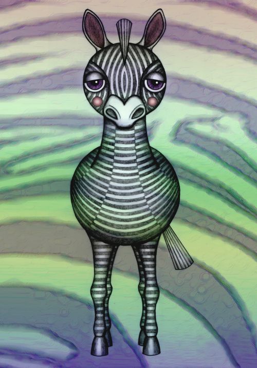 illustration zebra drawing