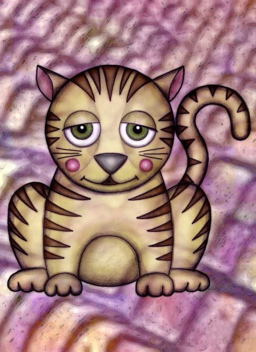 illustration drawing cat
