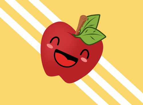 illustration fun apple