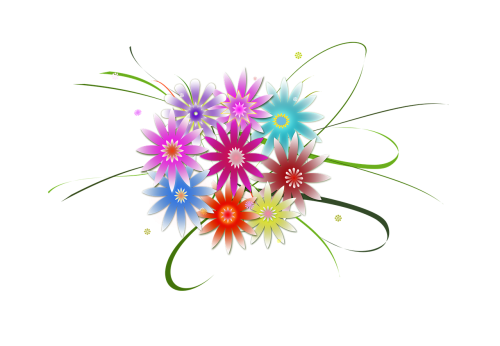 illustration bouquet colors