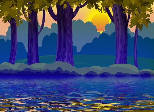 illustration  vector  forest