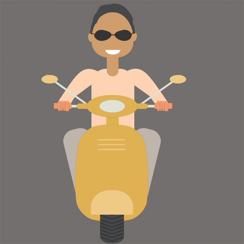 illustrator boy scooter