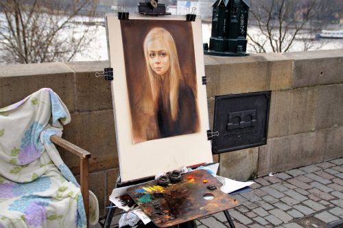 image portrait street artist