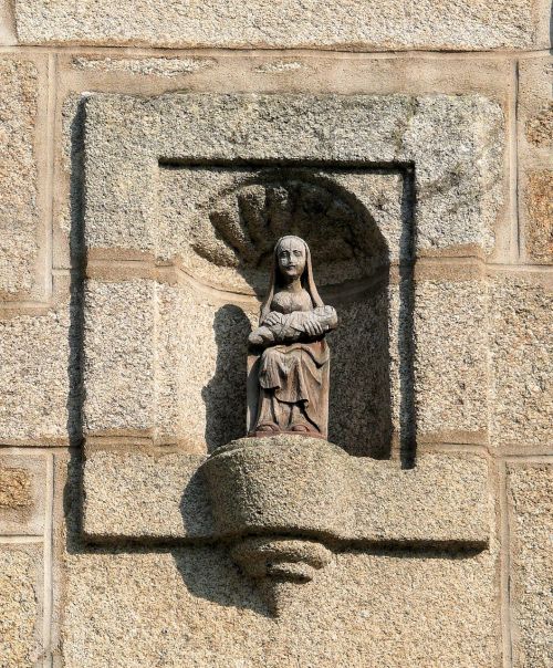 image mary with baby exterior wall