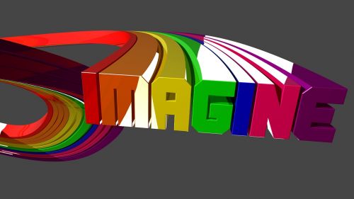 imagine text logo