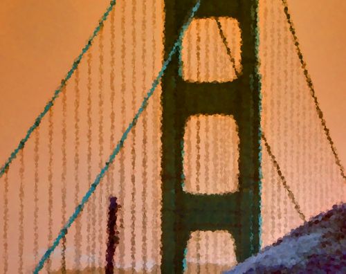 Impressionistic Golden Gate Bridge